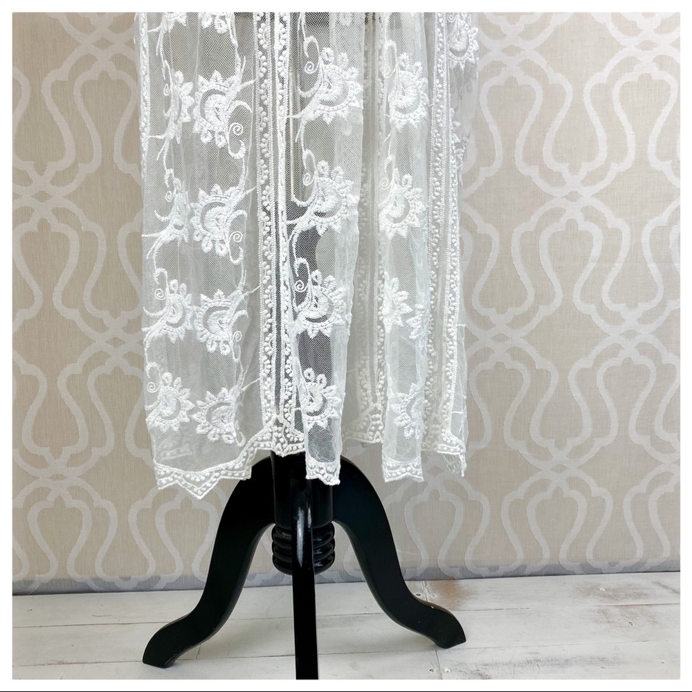 POL Naomi Ivory Lace Cover up Kimono Dress - Picture 8 of 16